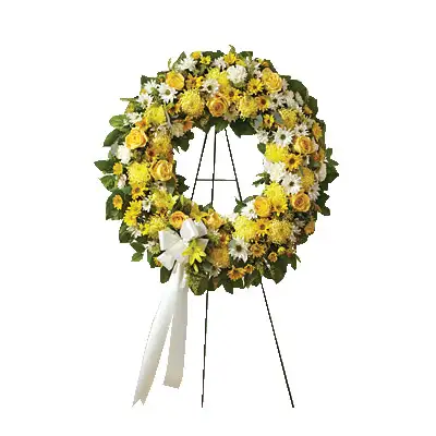 Yellow & White Standing Wreath