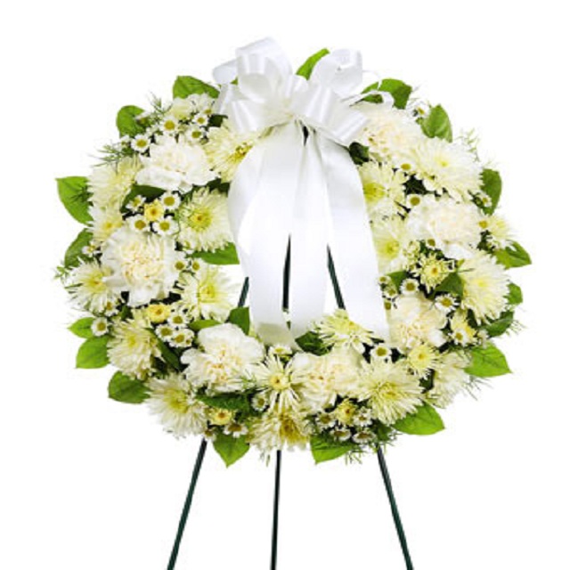 Open Wreath Standing Spray - Condolence